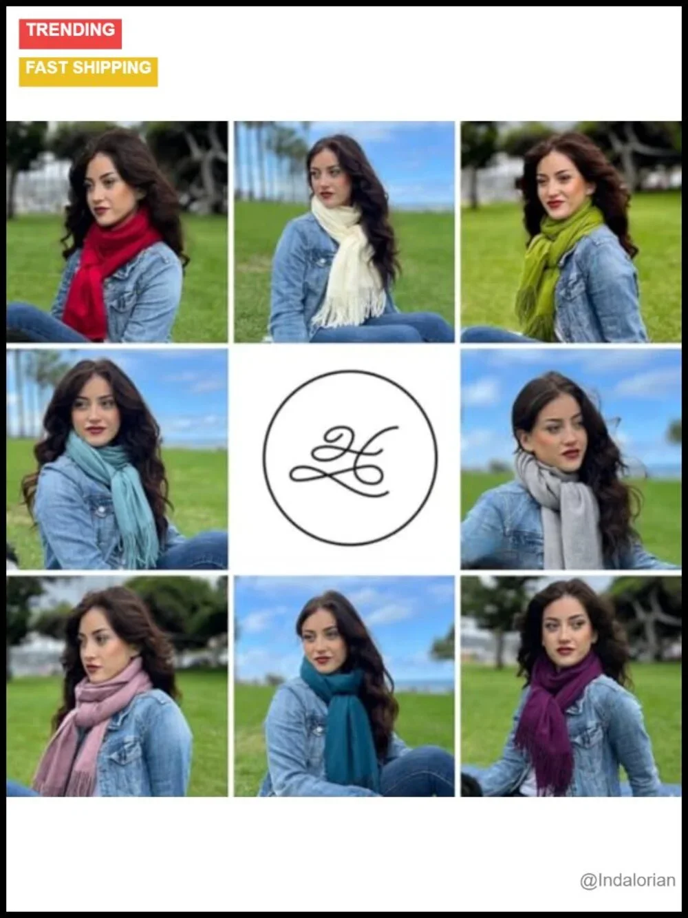 Large Wool Blend Scarf - Cold Weather Wrap or Shawl